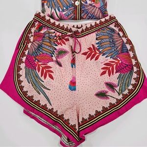 FARM Rio Pink and Red Patterned Women Shorts